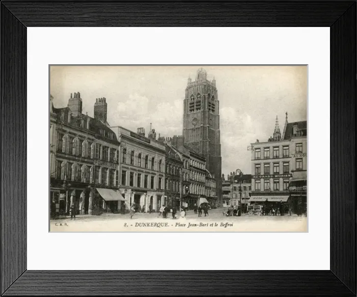 Framed Print : Dunkirk, France - Place Jean-Bart and the Belfry Framed Print : Dunkirk, France - Place Jean-Bart and the Belfry