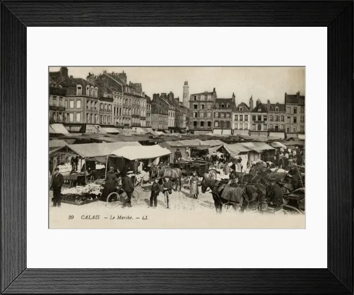 Framed Print : Calais, France - street market Framed Print : Calais, France - street market