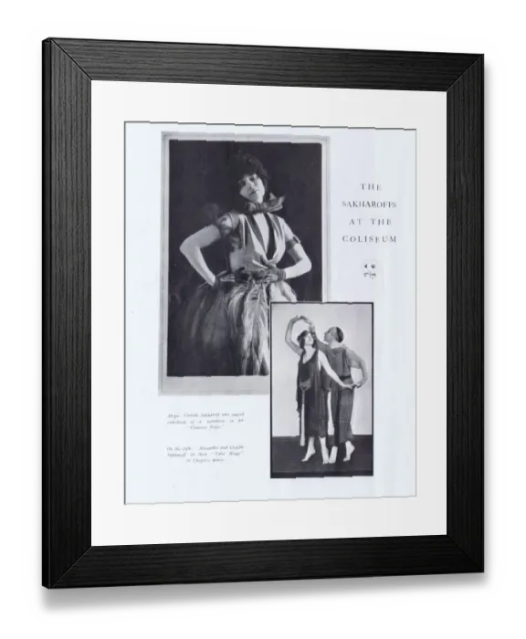 Framed Print : Portraits of the Russian dancers Alexandre and Clotide Sakha Framed Print : Portraits of the Russian dancers Alexandre and Clotide Sakha