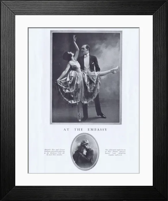 Framed Print : Portrait of exhibition dancers Marjorie Moss and Georges Fon Framed Print : Portrait of exhibition dancers Marjorie Moss and Georges Fon