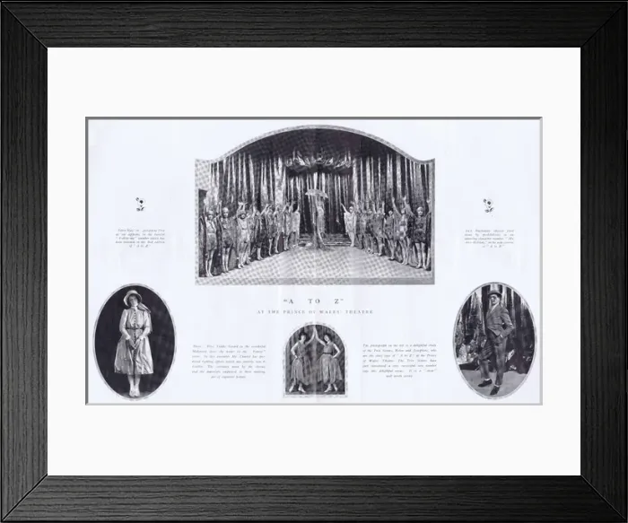 Framed Print : Scenes from the revue A-Z at the Prince of Wales Theatre, L Framed Print : Scenes from the revue A-Z at the Prince of Wales Theatre, L