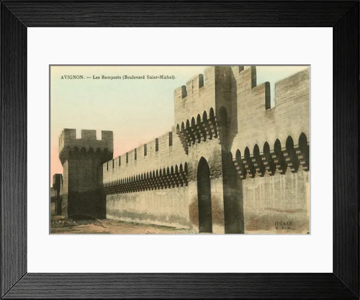 Framed Print : Avignon, France - Ramparts on the Boulevard St Michel