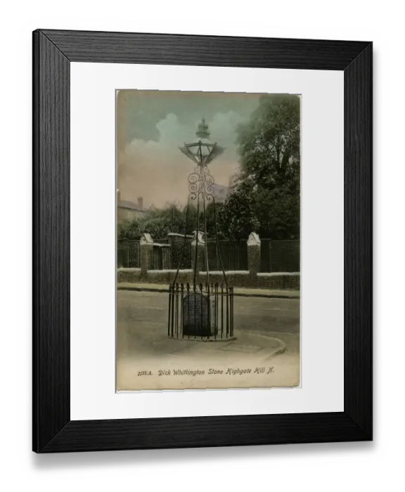 Framed Print : Highgate Hill, London - Dick Whittington Stone Framed Print : Highgate Hill, London - Dick Whittington Stone