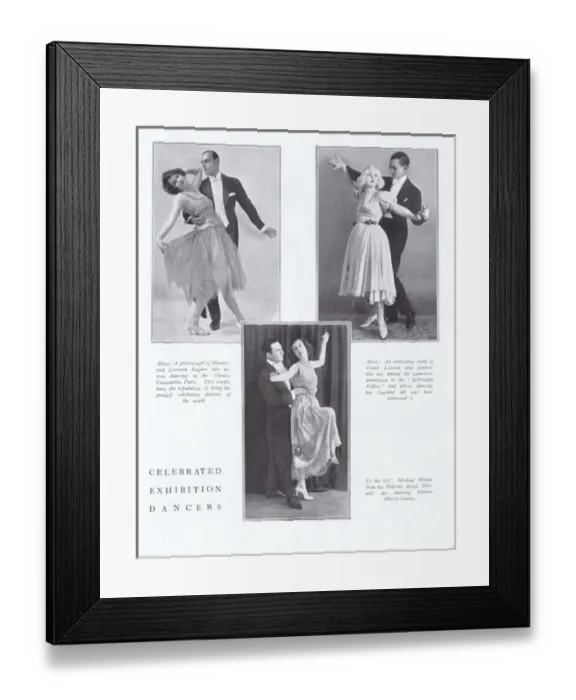 Framed Print : Portraits of three sets of exhibition dancers Framed Print : Portraits of three sets of exhibition dancers