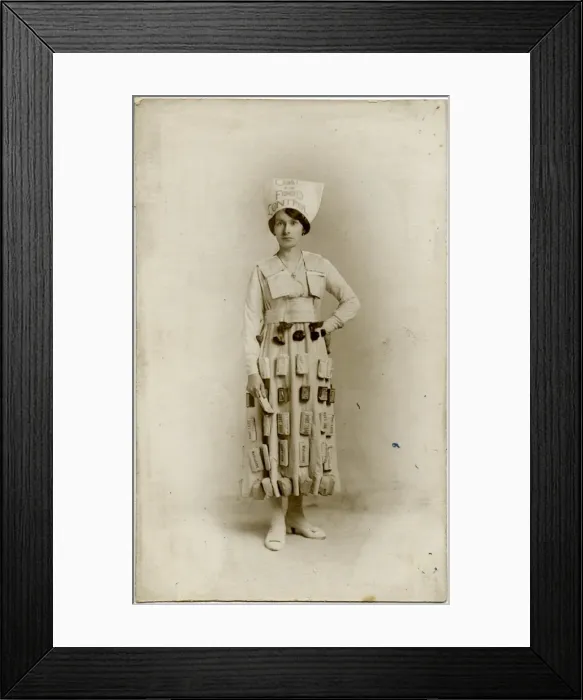 Framed Print : Rationing - WW1 - Fancy Dress Costume Framed Print : Rationing - WW1 - Fancy Dress Costume