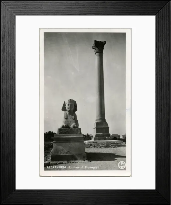 Framed Print : Alexandria, Egypt - Pompeys Column (Pillar) and Sphinx Framed Print : Alexandria, Egypt - Pompeys Column (Pillar) and Sphinx