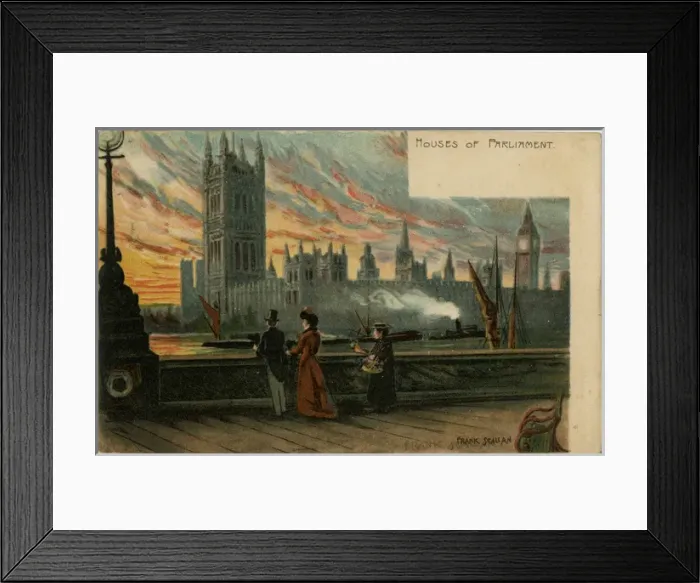 Framed Print : The Houses of Parliament from the Albert Embankment