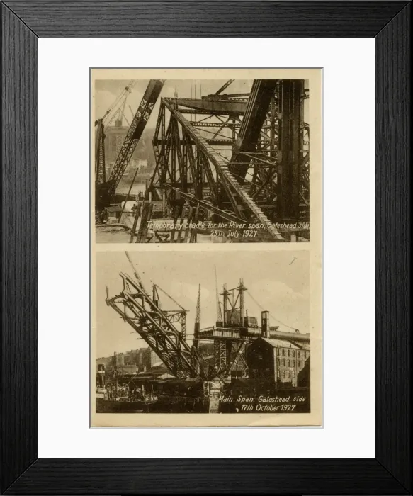 Framed Print : The Building of the Tyne Bridge - Newcastle-upon-Tyne (2 / 4) Framed Print : The Building of the Tyne Bridge - Newcastle-upon-Tyne (2 / 4)