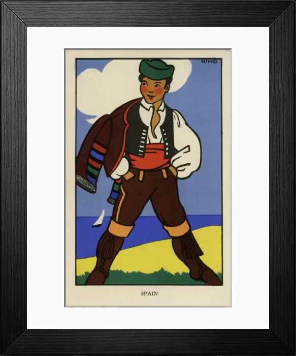 Framed Print : The League of Nations Union - Children of Spain Framed Print : The League of Nations Union - Children of Spain