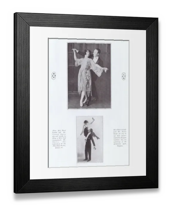 Framed Print : Exhibition dancers: Gordon and Davico and de Suly and Phelp Framed Print : Exhibition dancers: Gordon and Davico and de Suly and Phelp