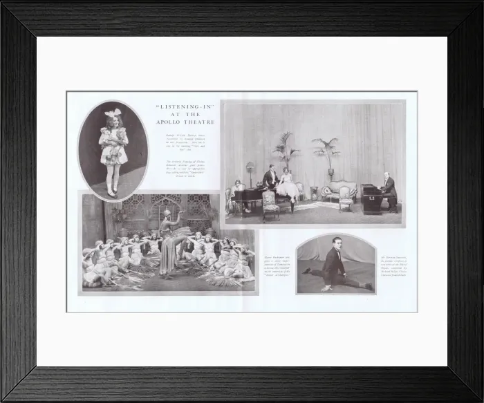 Framed Print : Scenes from the show Listening-In at the Apollo Theatre, Lon Framed Print : Scenes from the show Listening-In at the Apollo Theatre, Lon