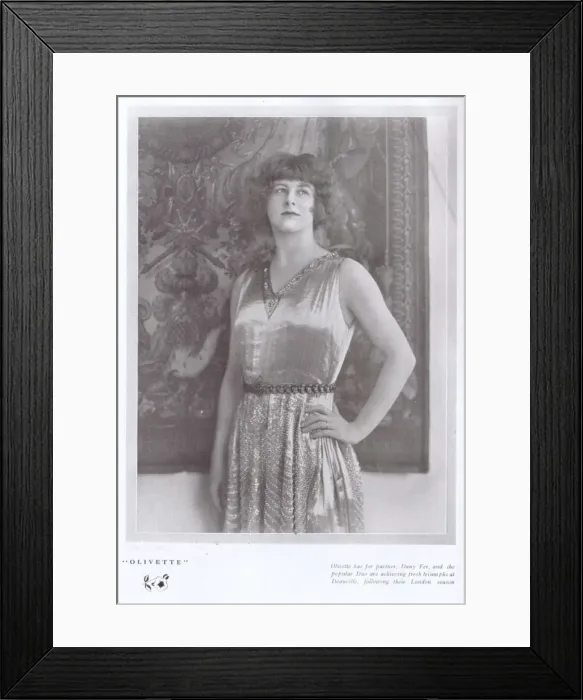 Framed Print : A portrait of the English dancer Olivette, London, 1922 Framed Print : A portrait of the English dancer Olivette, London, 1922