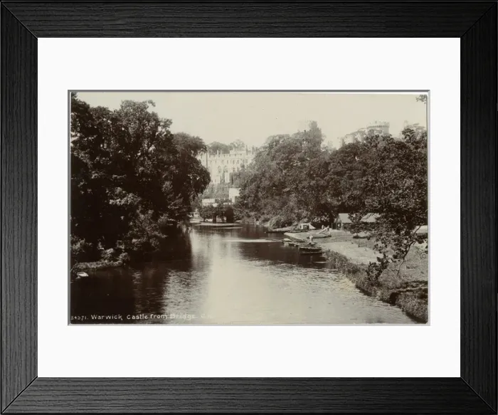 Framed Print : Warwick Castle, Warwickshire - viewed from the bridge Framed Print : Warwick Castle, Warwickshire - viewed from the bridge