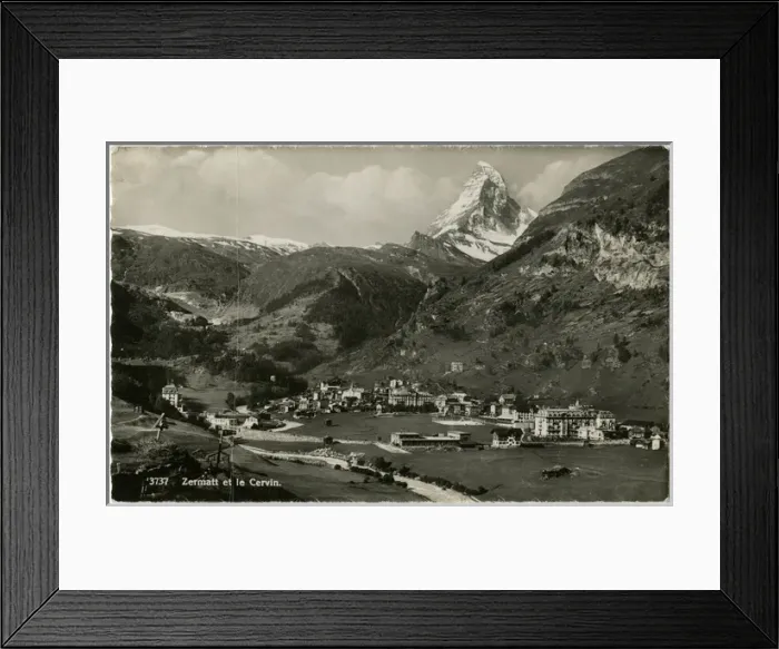 Framed Print : Zermatt, Switzerland - Panoramic view with Matterhorn Framed Print : Zermatt, Switzerland - Panoramic view with Matterhorn