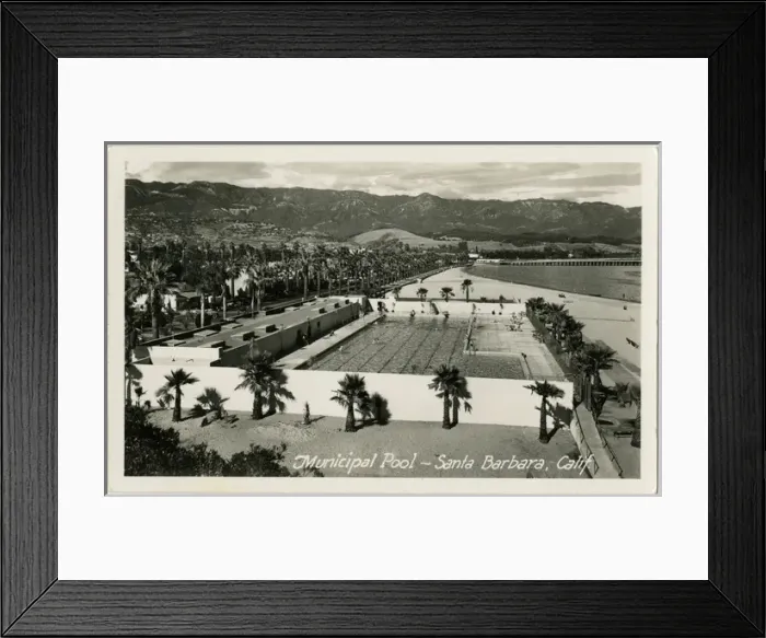 Framed Print : Santa Barbara, California, USA - The Municipal Swimming Pool Framed Print : Santa Barbara, California, USA - The Municipal Swimming Pool