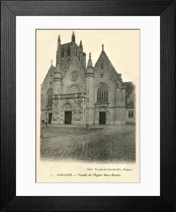 Framed Print : Bergues, France - facade of the Saint Martin Church Framed Print : Bergues, France - facade of the Saint Martin Church
