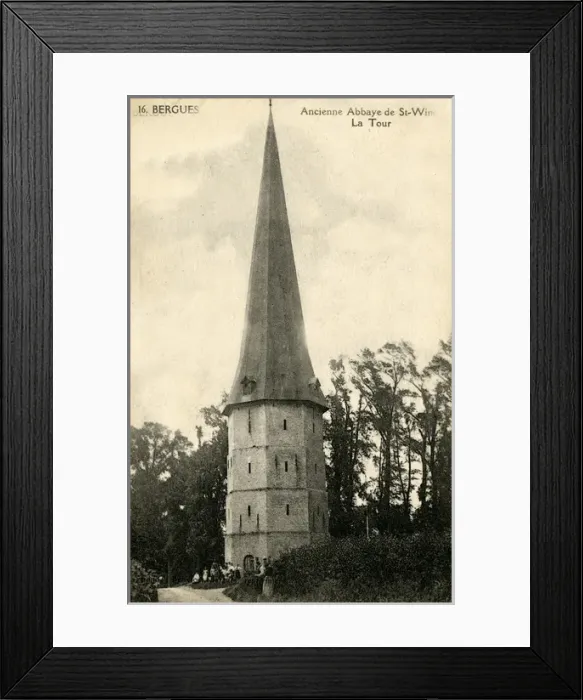 Framed Print : Bergues, France - Tower of the St Winoc Abbey Framed Print : Bergues, France - Tower of the St Winoc Abbey