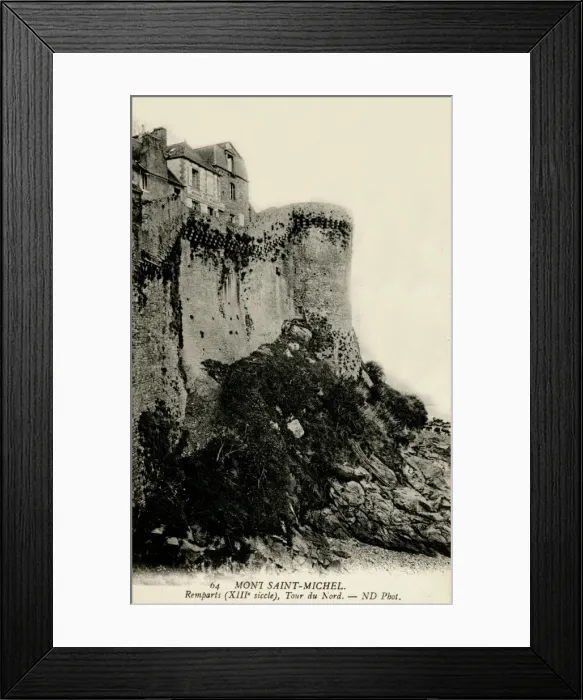 Framed Print : Mont-St-Michel, France - North tower and ramparts Framed Print : Mont-St-Michel, France - North tower and ramparts
