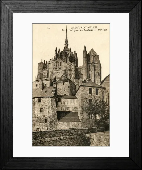 Framed Print : Mont-St-Michel, France - Abbey ramparts Framed Print : Mont-St-Michel, France - Abbey ramparts