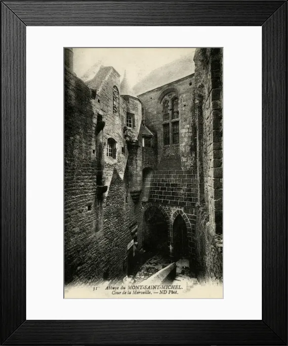 Framed Print : Abbey Mont-St-Michel, France - Merveille court Framed Print : Abbey Mont-St-Michel, France - Merveille court