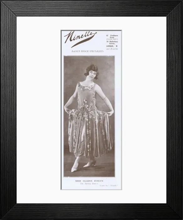 Framed Print : Advert for the London fashion house of Ninette, 1922 Framed Print : Advert for the London fashion house of Ninette, 1922