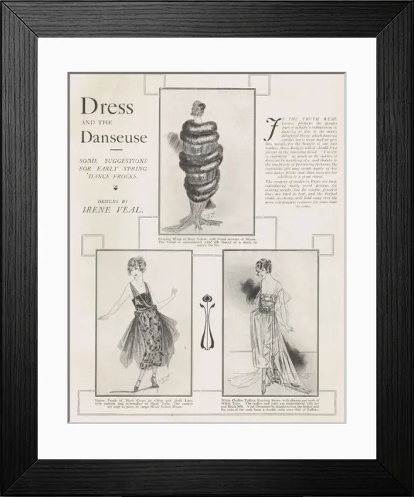 Framed Print : Dress and the Danseuse and suggestions for Spring dance froc Framed Print : Dress and the Danseuse and suggestions for Spring dance froc