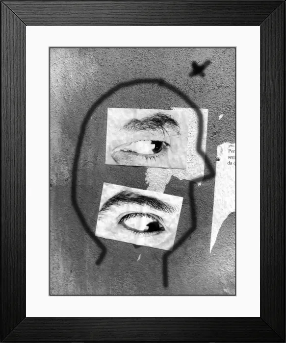 Framed Print : Eyes and grafitti Italy Framed Print : Eyes and grafitti Italy