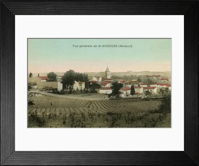 Framed Print : Herault, France - view of St Georges Framed Print : Herault, France - view of St Georges