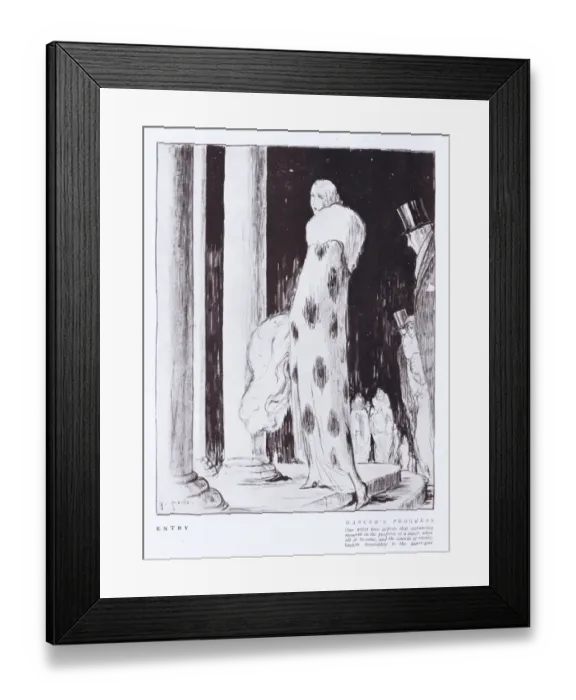 Framed Print : Art deco sketch by G. Peres entitled Entry - A Dancers Prog Framed Print : Art deco sketch by G. Peres entitled Entry - A Dancers Prog