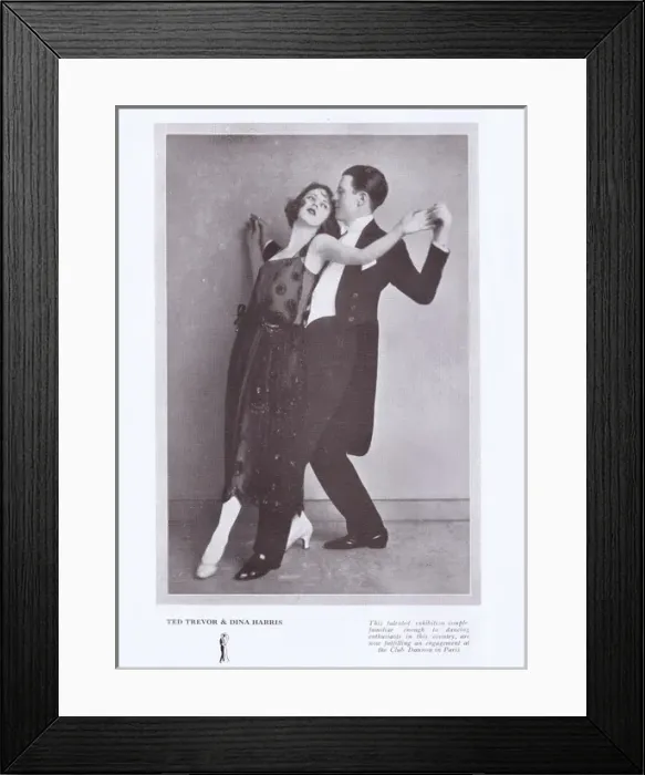 Framed Print : The exhibition dancers Ted Trevor and Dina Harris, London, 1 Framed Print : The exhibition dancers Ted Trevor and Dina Harris, London, 1