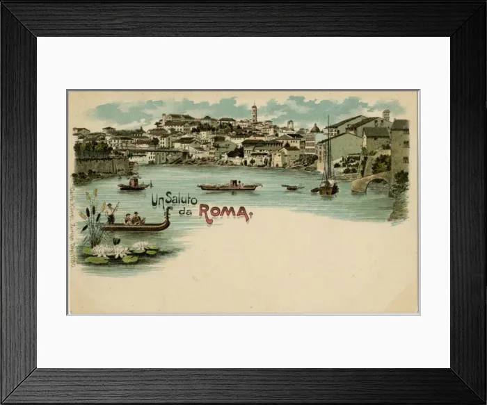 Framed Print : Italy, Rome - River Tiber and view toward the Aventine Hill Framed Print : Italy, Rome - River Tiber and view toward the Aventine Hill