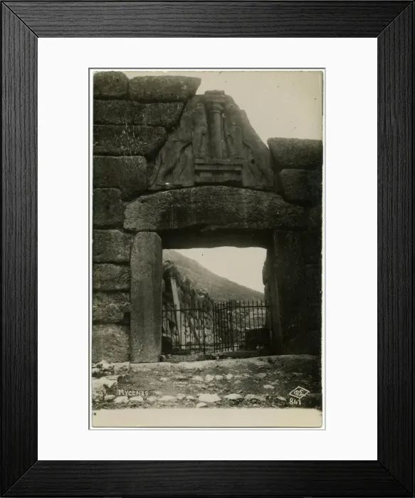 Framed Print : The lion Gate - Mycenae, Greece