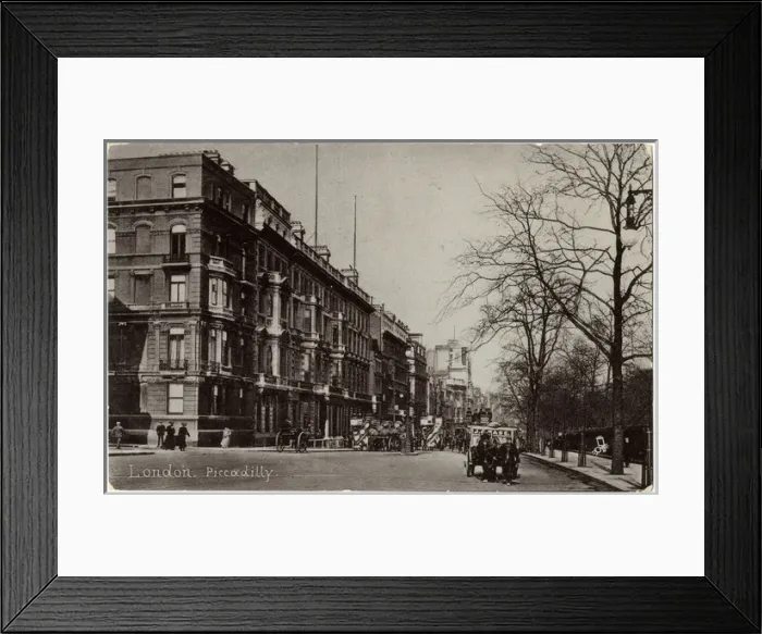 Framed Print : Piccadilly, London - Green Park on right Framed Print : Piccadilly, London - Green Park on right