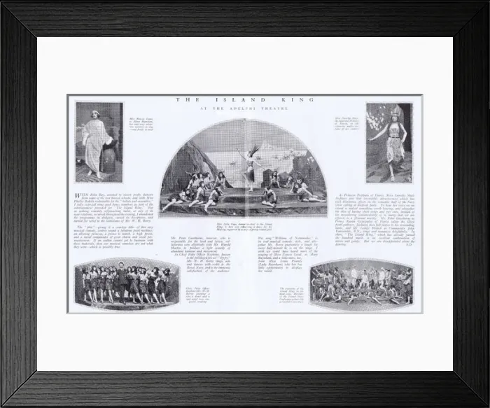 Framed Print : Scenes from musical comedy The Island King, at Adelphi Theat Framed Print : Scenes from musical comedy The Island King, at Adelphi Theat