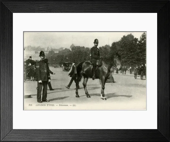 Framed Print : London Policeman - one mounted Framed Print : London Policeman - one mounted