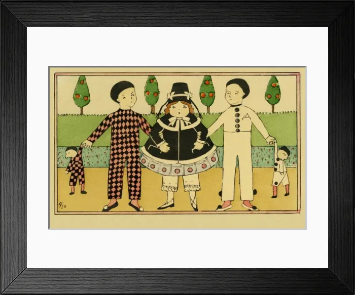 Framed Print : Pierrots & dolls Framed Print : Pierrots & dolls