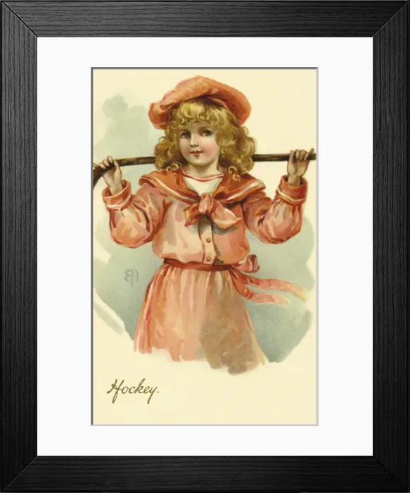 Framed Print : Outdoor games. Hockey Framed Print : Outdoor games. Hockey