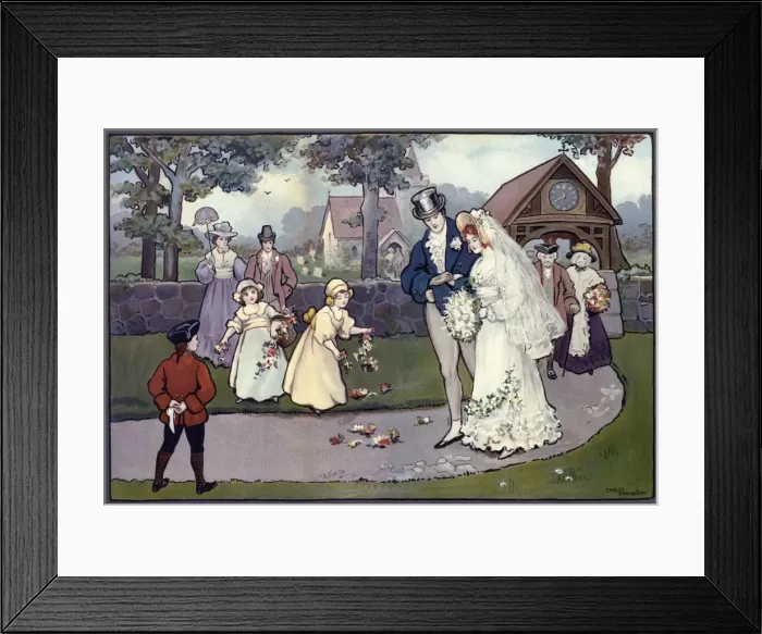 Framed Print : Early Victorian wedding Framed Print : Early Victorian wedding