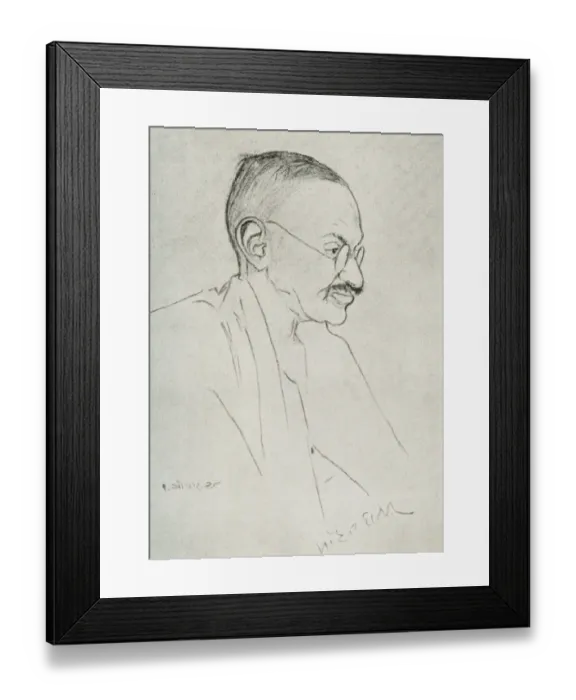 Framed Print : Portrait of Mahatma Ghandi Framed Print : Portrait of Mahatma Ghandi
