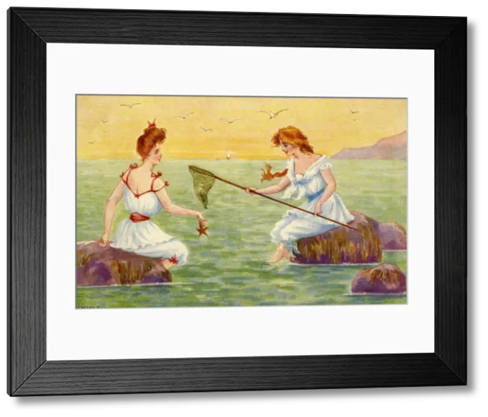 Framed Print : Seashore. Fishing net Framed Print : Seashore. Fishing net