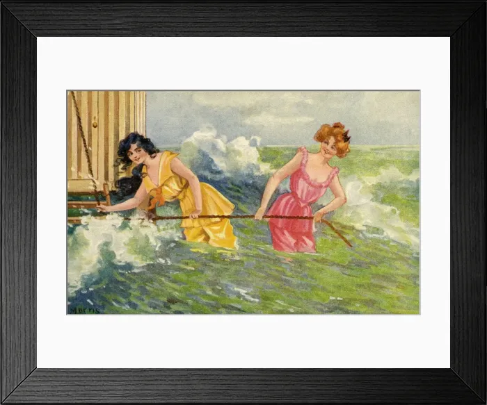 Framed Print : Seashore. Bathing machine Framed Print : Seashore. Bathing machine