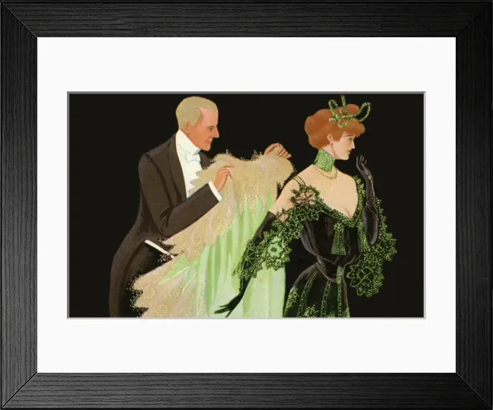 Framed Print : Couple in evening dress Framed Print : Couple in evening dress