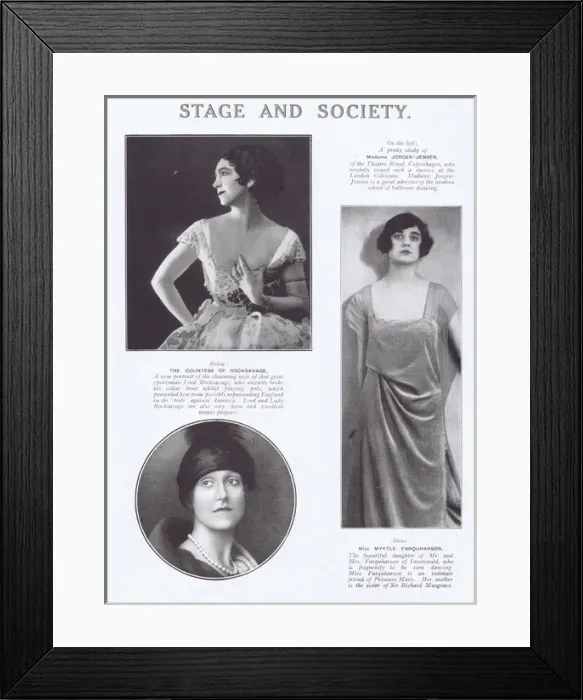 Framed Print : Stage and Society, 1921 Framed Print : Stage and Society, 1921