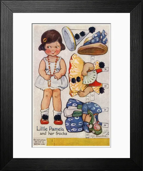 Framed Print : Dressing doll. Little Pamela Framed Print : Dressing doll. Little Pamela