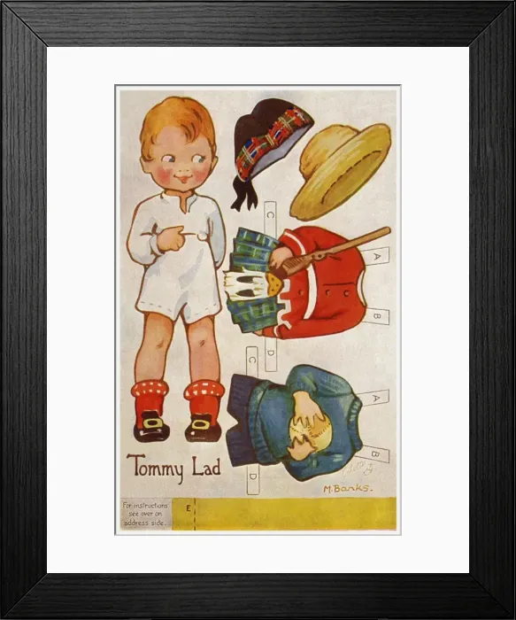 Framed Print : Dressing doll. Tommy Lad Framed Print : Dressing doll. Tommy Lad