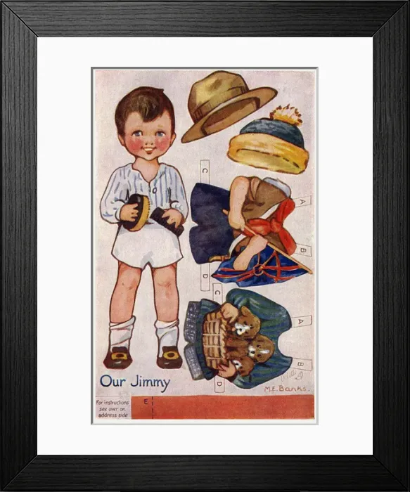 Framed Print : Dressing doll. Our Jimmy Framed Print : Dressing doll. Our Jimmy