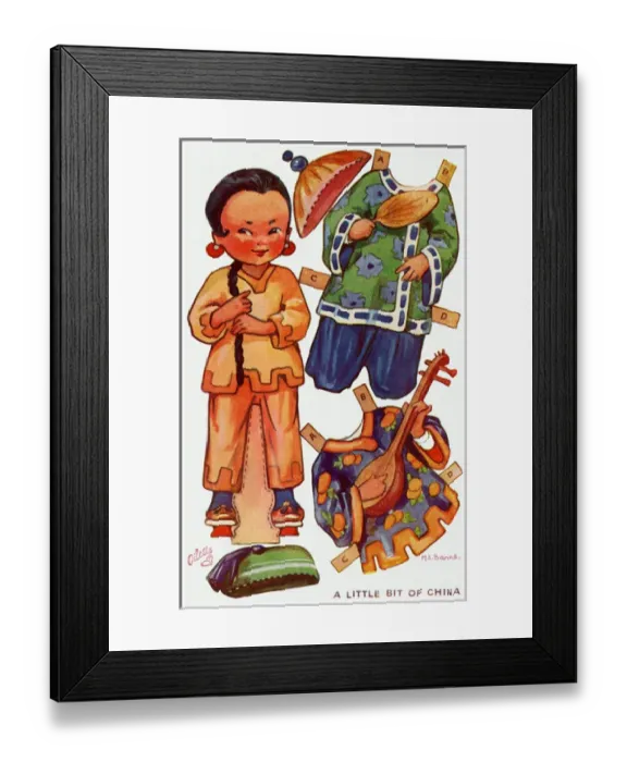 Framed Print : Dressing doll. A Little Bit of China