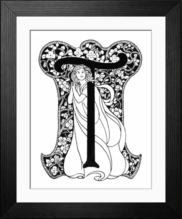 Framed Print : Decorative initial Framed Print : Decorative initial