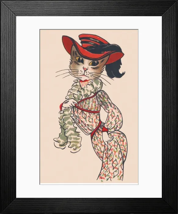 Framed Print : Fashionable feline