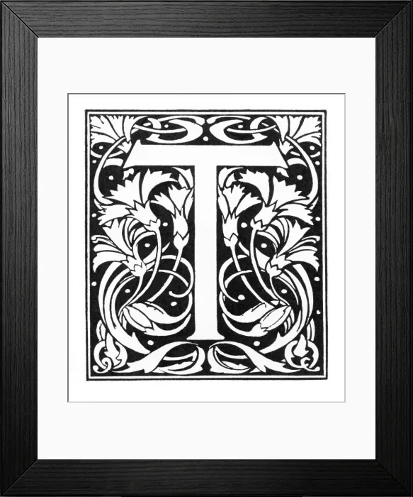 Framed Print : Decorative initial Framed Print : Decorative initial